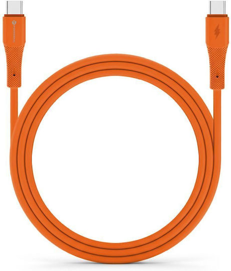 Forcell F-energy USB 2.0 Kabel USB-C männlich - USB-C 60W Orange 1m