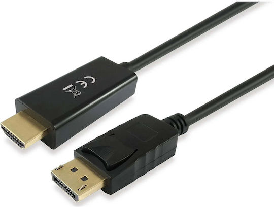 Equip 119390 DisplayPort-Kabel DisplayPort-Stecker auf HDMI-Stecker 2 m Schwarz