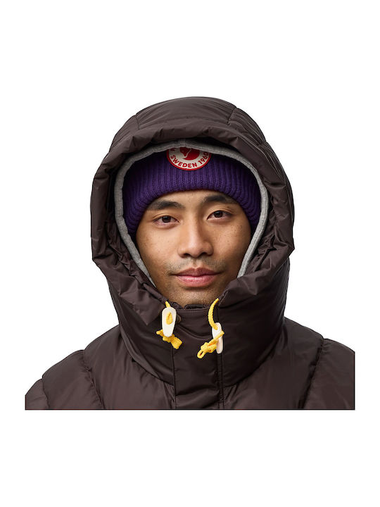 Expedition Down Lite Winter Synthetic Leather Windproof Brown Jacket