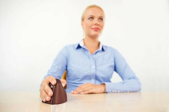 Bakker Elkhuizen Evoluent 4 Small Wireless Ergonomic Vertical Mouse Brown