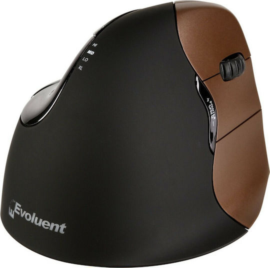 Bakker Elkhuizen Evoluent 4 Small Wireless Ergonomic Vertical Mouse Brown
