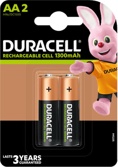 Duracell Recharge Plus Επαναφορτιζόμενες Μπαταρίες AA Ni-MH 1300mAh 1.2V 2τμχ