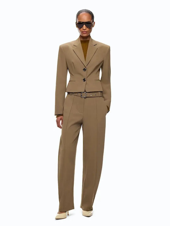 Pinko Terolddego Kurzer Damenblazer Olive