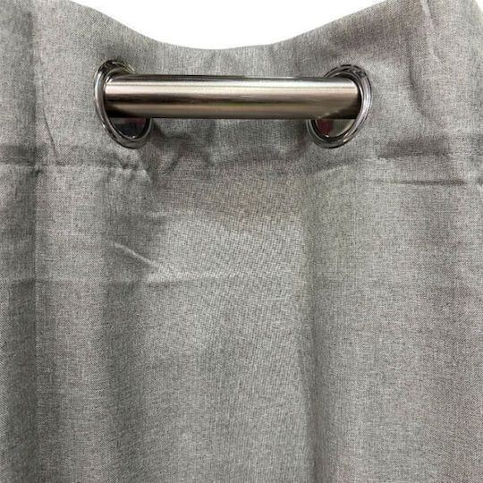 SpitiBazaar Dark Grey Grommet Curtain 270x280cm