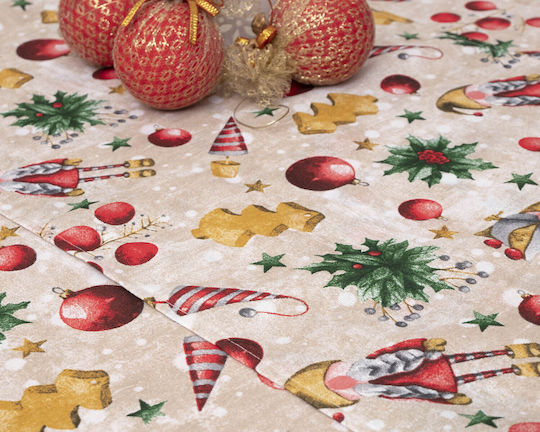 Viopros Christmas Fabric Tablecloth 220x140 cm