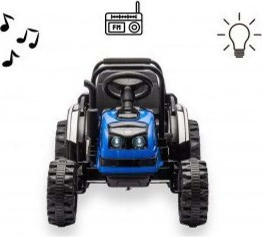 Tractor Electric pentru Copii, 12 Volți, Albastru, pentru 5+ Ani