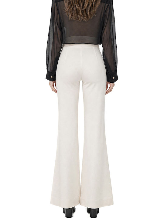 Zoya Women's Ecru Fabric Trousers