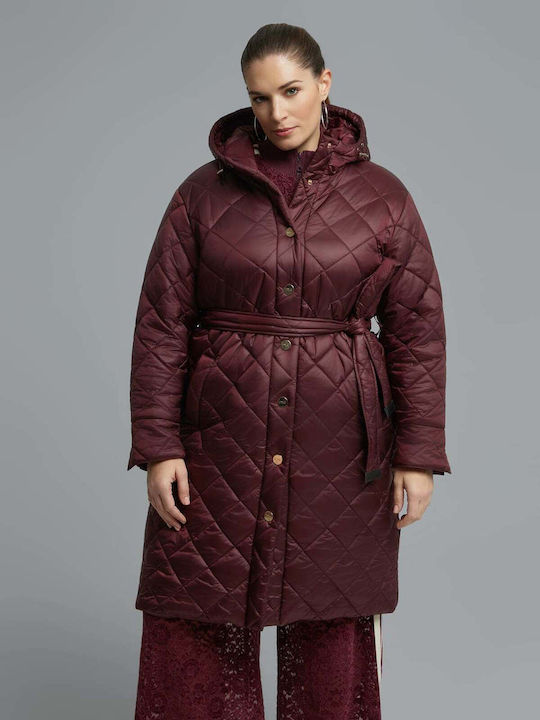 Дамско Puffer яке Бордо