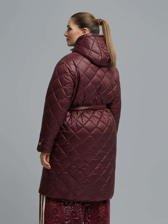 Дамско Puffer яке Бордо