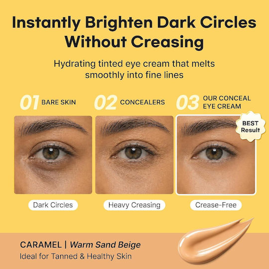 Banana Pdrn Eye Cream for Dark Circles & Moisturising With Colour 15gr