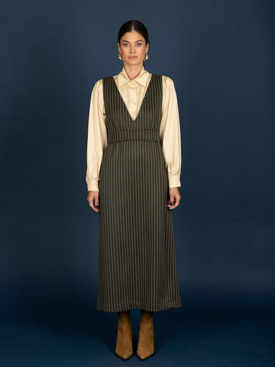 Midi-Kleid Grün 132-81944-Grün (004)