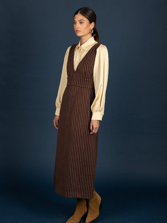 Midikleid Braun