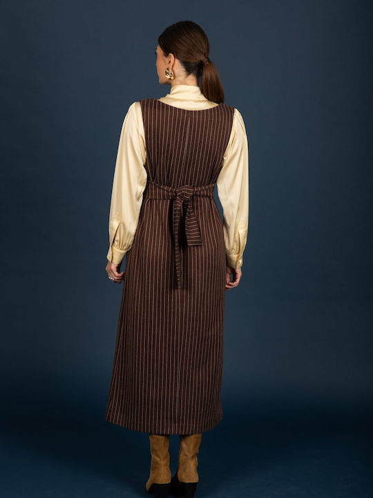 Midikleid Braun