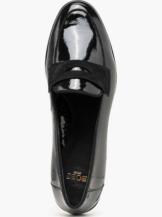 Leather Women's Loafers in Black