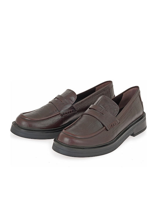 Leather Women's Loafers in Brown