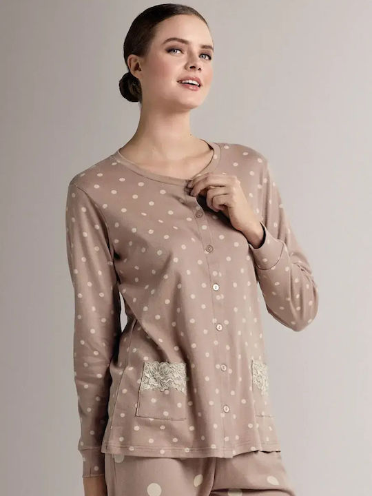 Infiore Winter Beige Women's Pyjama Set