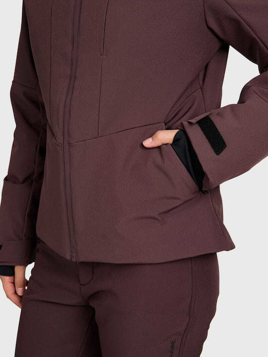 Brunotti Jana 2622200143-4555 Damen Softshell-Ski- & Snowboardjacke Burgunderrot