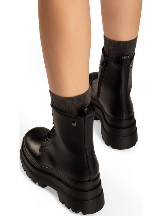 Damen-Kampfstiefel Schwarz