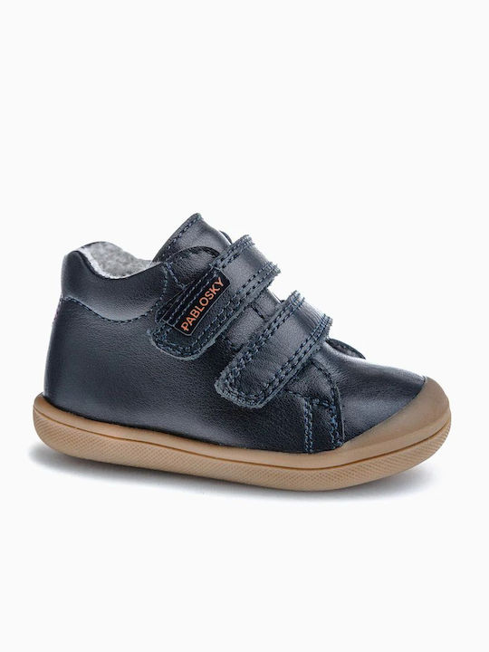 Kinder Sneaker High mit Klettverschluss in Marineblau
