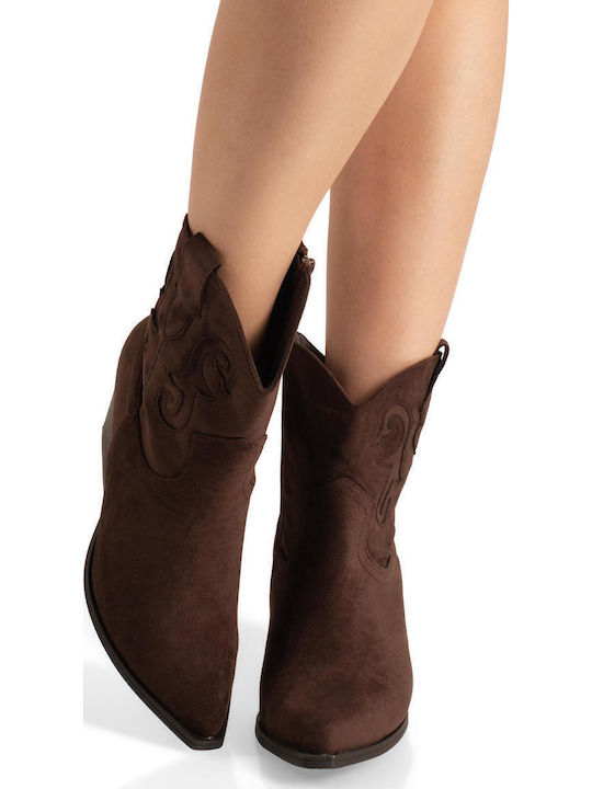 Damen-Cowboy-Stiefeletten Braun