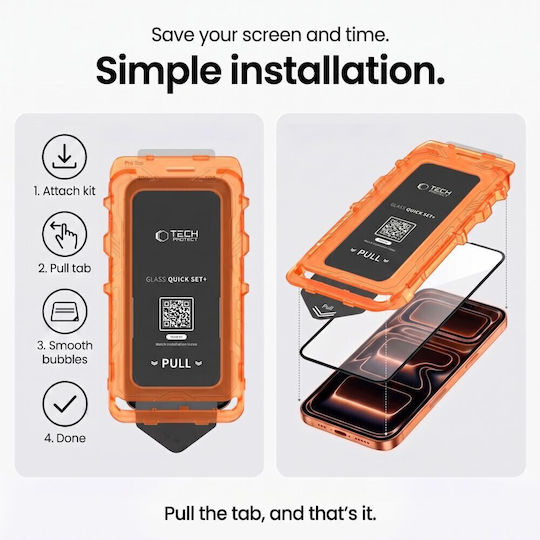 Закалено стъкло Tech-Protect Quick Set+ 2 броя Google Pixel 9 9 Pro 10 10 Pro 11 11 Pro Прозрачно 5906302343447