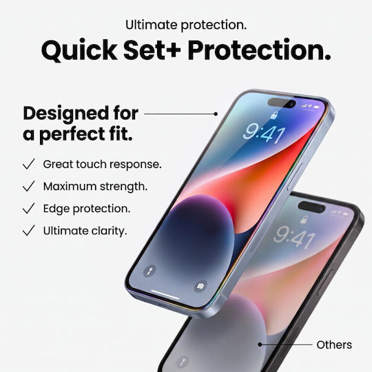 Закалено стъкло Tech-Protect Quick Set+ 2 броя Google Pixel 9 9 Pro 10 10 Pro 11 11 Pro Прозрачно 5906302343447