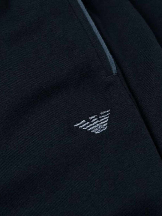 Emporio Armani Winter Herrenpyjama aus Baumwolle Marine