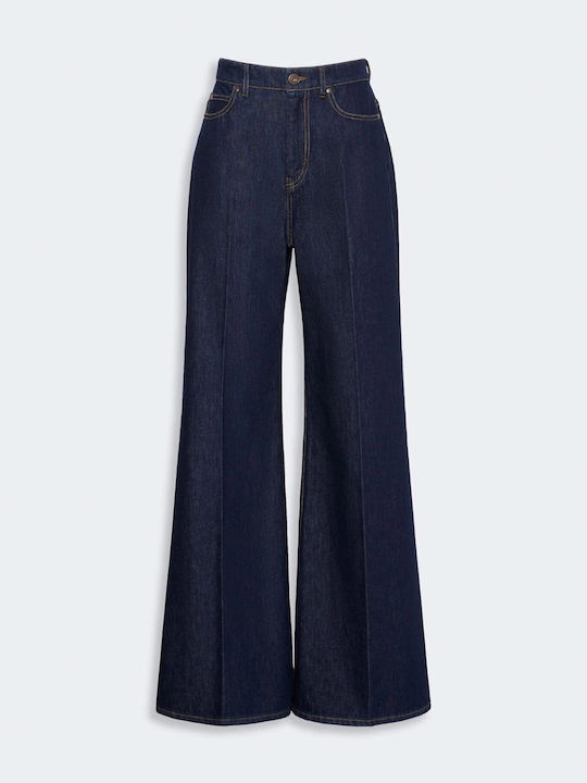 Damenjeans mit hoher Taille in Palazzo-Passform