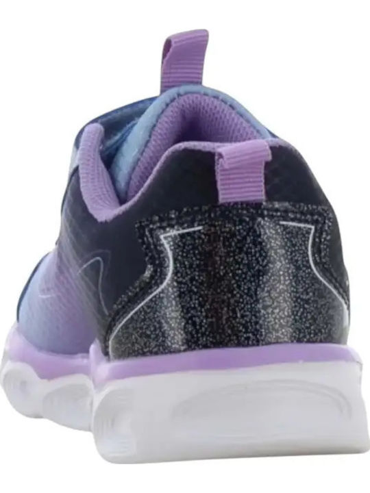 Sneakers pentru Copii Anatomice cu Scai și Luminițe Lila