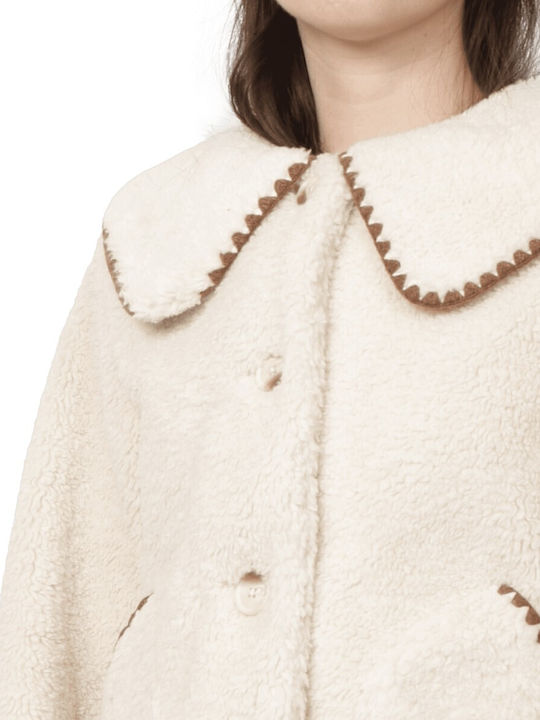 Damen-Winterjacke Ecru