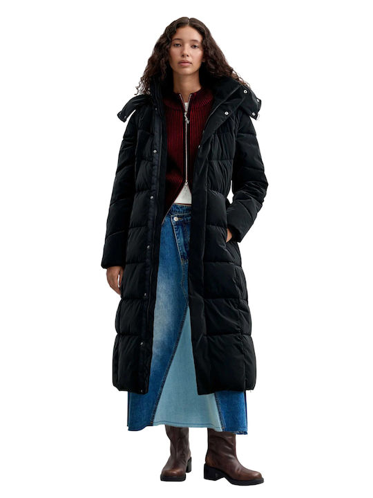 Damen-Pufferjacke für den Winter Schwarz