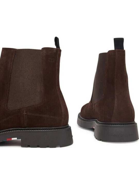 Suede Chelsea Μποτάκια Καφέ