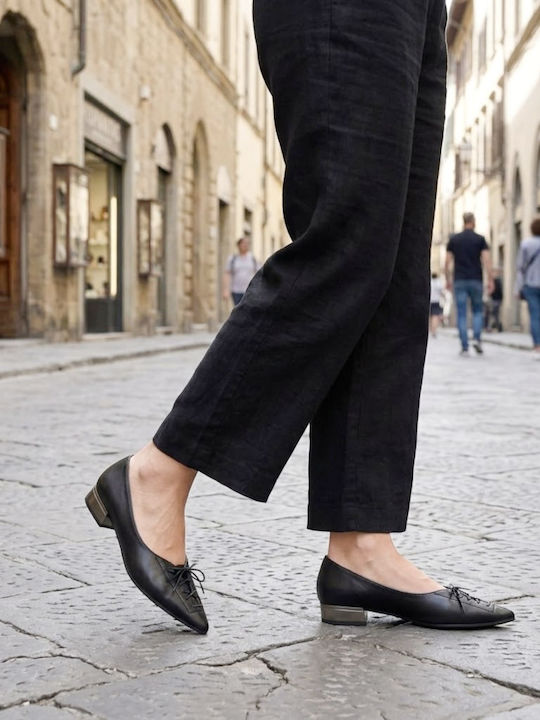 Black Leather Pointed Toe Heels