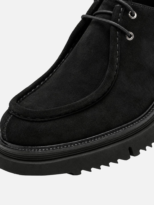 Suede Men's Moccasins in Black