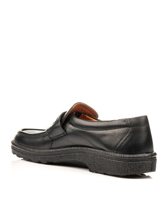 Herren-Loafer aus Leder in Schwarz