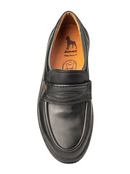 Herren-Loafer aus Leder in Schwarz