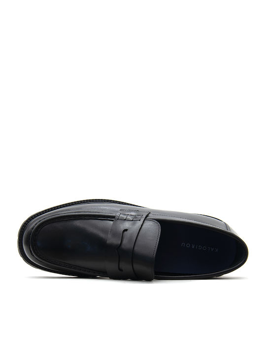 Loafers Bărbătești din Piele de Culoare Neagră