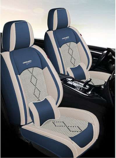 CarGuard Σετ Καλύμματα Αυτοκινήτου Δερματίνη Μπλε