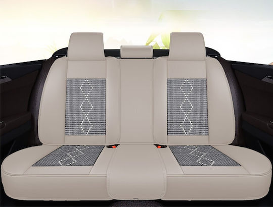CarGuard Σετ Καλύμματα Αυτοκινήτου Δερματίνη Γκρι