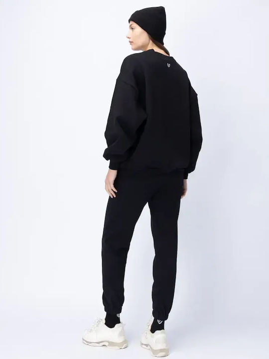 Pantaloni de Trening cu Elastic Fleece Negri