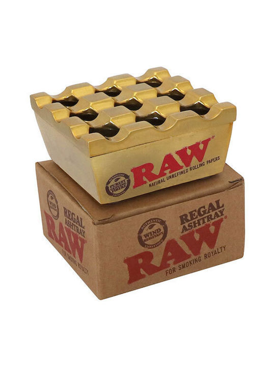 Raw Regal Метален пепелник 8x8cm Златист Raw Regal Метален пепелник 8x8cm Златист