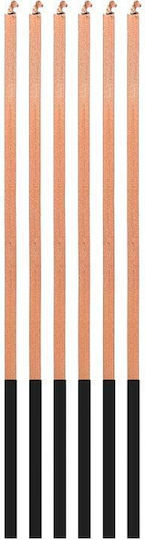 Κεριά Ροζ Χρυσό 3x3x150mm 6 Τεμ