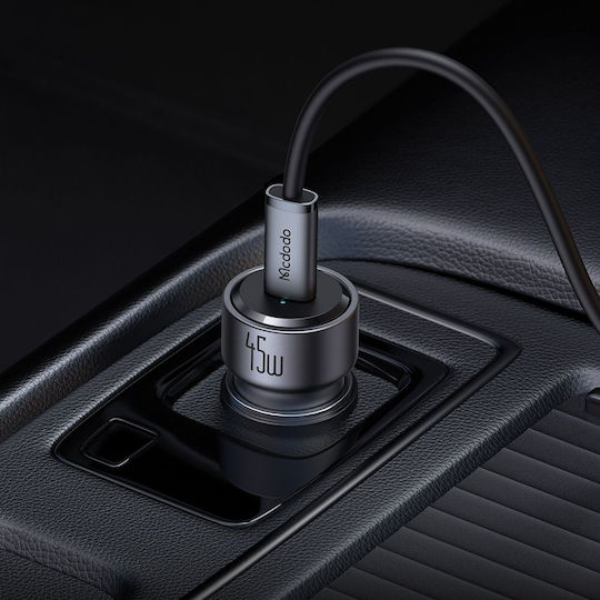Mcdodo Φορτιστής Αυτοκινήτου 45W με μία Θύρα: 1xType-C Μαύρο Χρώμα