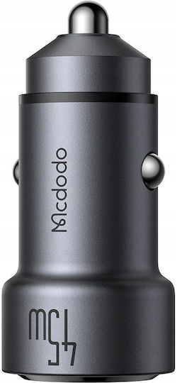 Mcdodo Φορτιστής Αυτοκινήτου 45W με μία Θύρα: 1xType-C Μαύρο Χρώμα