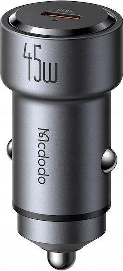 Mcdodo Φορτιστής Αυτοκινήτου 45W με μία Θύρα: 1xType-C Μαύρο Χρώμα