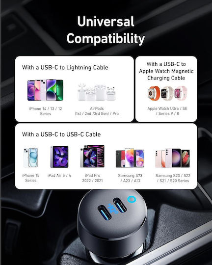 Anker Jellico Autoladegerät 40W Schnellladen mit 2xType-C Schwarz Farbe