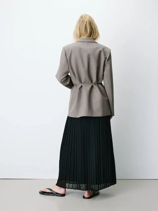 Grace & Mila Langer Taillierter Blazer für Damen Beige