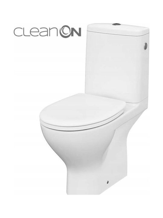 Cersanit Vas de Toaletă pe Pardoseală cu Capac Slim Fără Capac Albă 5902115752476