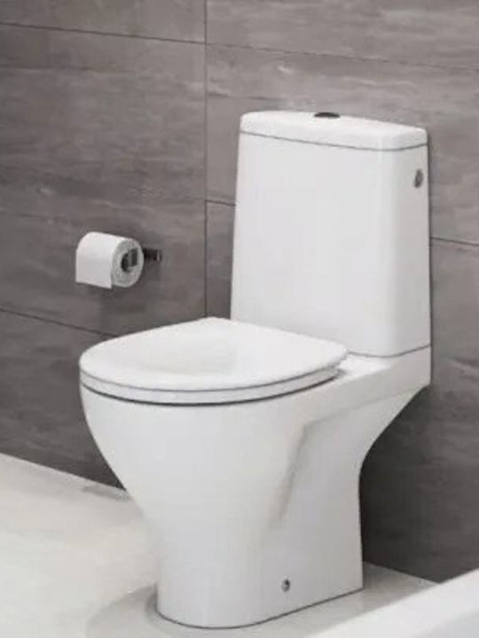 Cersanit Vas de Toaletă pe Pardoseală cu Capac Slim Fără Capac Albă 5902115752476