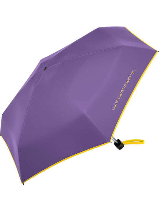 Benetton Umbrelă Pliabilă de Ploaie Violetă Benetton Umbrelă Pliabilă de Ploaie Violetă